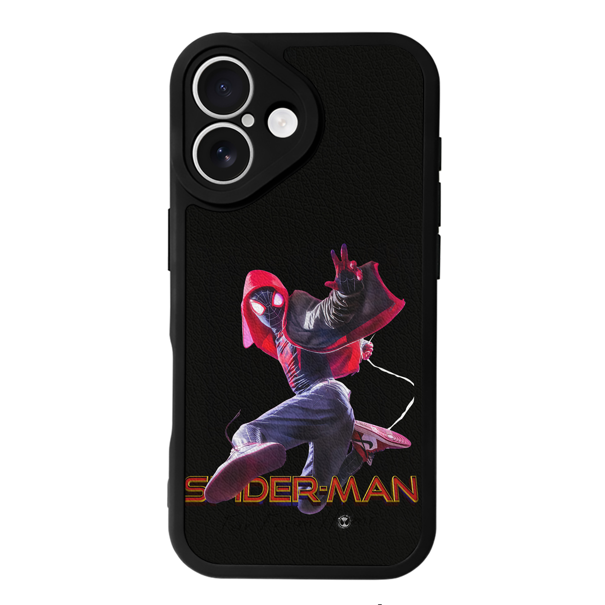 Spider Man スパイダーマン 【iPhone 16シリーズ対応】シリコンスマホケース（レザー調） 材質：シリコン
